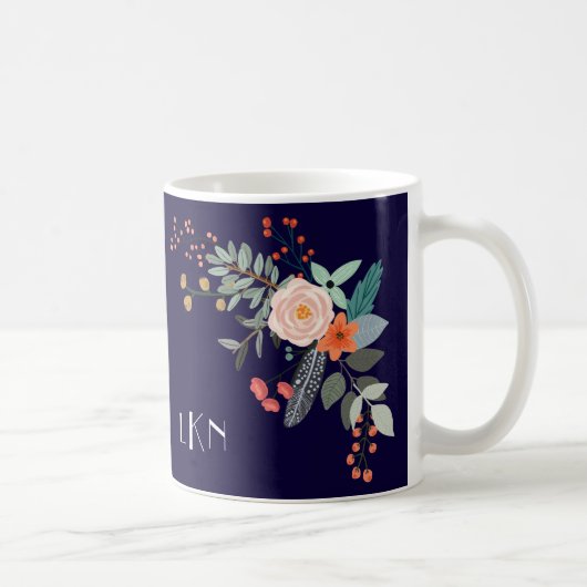 Monogramm botanisch kaffeetasse (Rechts)