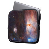 Monogramm Brände des Flammennebels - im Orion Laptopschutzhülle (Vorderseite Links)