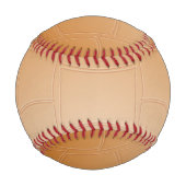 Monogramm braunes Leder texturiert Baseball (Rückseite)