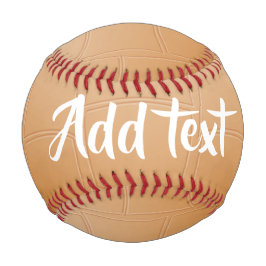 Monogramm braunes Leder texturiert Baseball