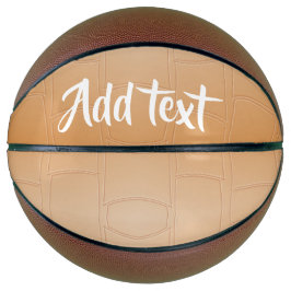 Monogramm braunes Leder texturiert Basketball