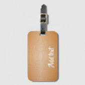 Monogramm braunes Leder texturiert Gepäckanhänger (Vorderseite Vertikal)