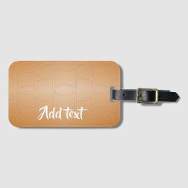 Monogramm braunes Leder texturiert Gepäckanhänger