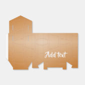 Monogramm braunes Leder texturiert Geschenkschachtel (Ungefaltet)