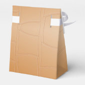 Monogramm braunes Leder texturiert Geschenkschachtel (Rückseite)