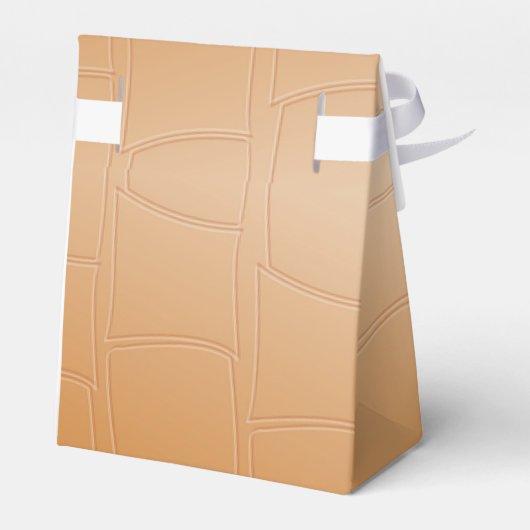 Monogramm braunes Leder texturiert Geschenkschachtel (Rückseite)