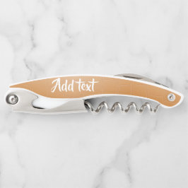 Monogramm braunes Leder texturiert Kellnermesser