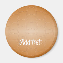 Monogramm braunes Leder texturiert Magnet