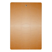 Monogramm braunes Leder texturiert Mini Klemmbrett (Rückseite)