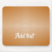 Monogramm braunes Leder texturiert Mousepad (Vorne)