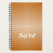 Monogramm braunes Leder texturiert Planer (Vorderseite)