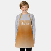 Monogramm braunes Leder texturiert Schürze (Getragen)