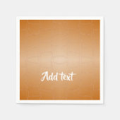 Monogramm braunes Leder texturiert Serviette (Vorderseite)