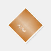 Monogramm braunes Leder texturiert Serviette (Ecke)