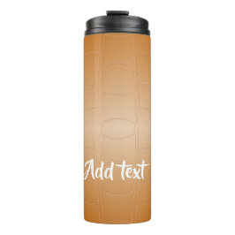 Monogramm braunes Leder texturiert Thermosbecher