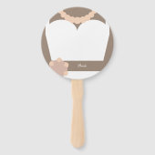 Monogramm. Braut Wedding Gown & Groom Tuxedo Fächer (Rückseite)