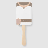 Monogramm. Braut Wedding Gown & Groom Tuxedo Fächer (Rückseite)