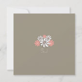 Monogramm-Brautparty der Bride Veil Daisy Blume Einladung (Rückseite)