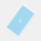 Monogramm Brautparty Hellblaue Anfangsbuchstabe Ho Serviette (Ecke)