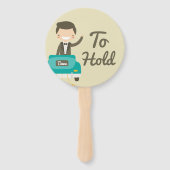 Monogramm. Bride And Groom. Zu haben und zu halten Fächer (Rückseite)