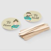 Monogramm. Bride And Groom. Zu haben und zu halten Fächer (Non-assembled)