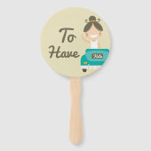 Monogramm. Bride And Groom. Zu haben und zu halten Fächer (Vorderseite)