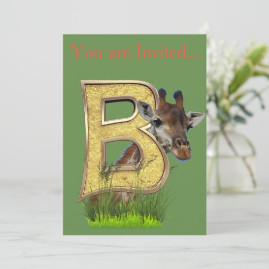 Monogramm - Brief B - Hauptstadt Einladung (Stehend Vorderseite)