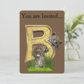 Monogramm - Brief B - Hauptstadt Einladung (Stehend Vorderseite)