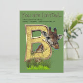 Monogramm - Brief B - Hauptstadt Einladung (Stehend Vorderseite)