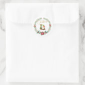 Monogramm Brief D, Weihnachtslied mit dem Weihnach Runder Aufkleber (Tasche)