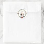 Monogramm Brief H, Weihnachtslied mit dem Weihnach Runder Aufkleber (Tasche)