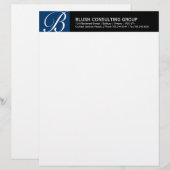 Monogramm-Briefkopf Briefbogen (Vorne/Hinten)