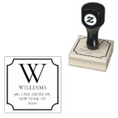 Monogramm-Briefmarke aus Edelkautschuk der Classic Gummistempel (Stempel)