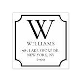 Monogramm-Briefmarke aus Edelkautschuk der Classic Gummistempel (Prägung)