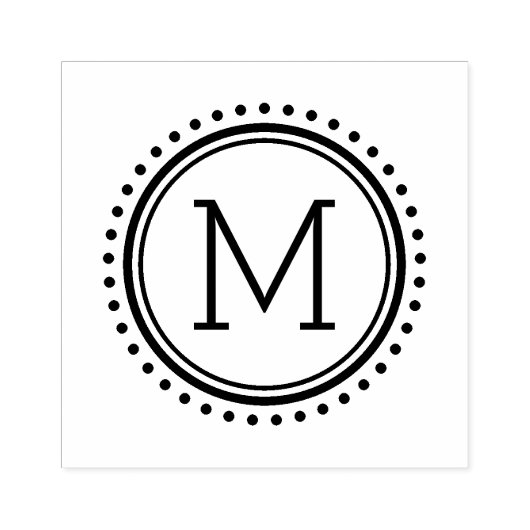 Monogramm-Briefmarke der Dottierungen Gummistempel (Prägung)