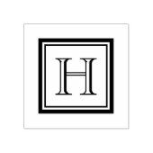 Monogramm-Briefmarke des Classic Square Gummistempel (Prägung)
