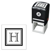 Monogramm-Briefmarke des Classic Square Permastempel (Beispiel)