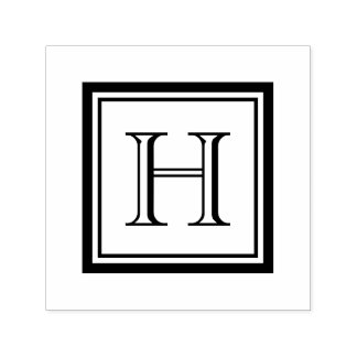 Monogramm-Briefmarke des Classic Square Permastempel