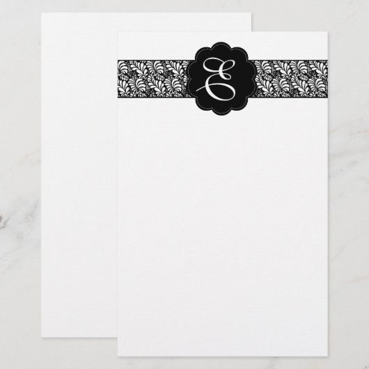 Monogramm Briefpapier (Vorne/Hinten)