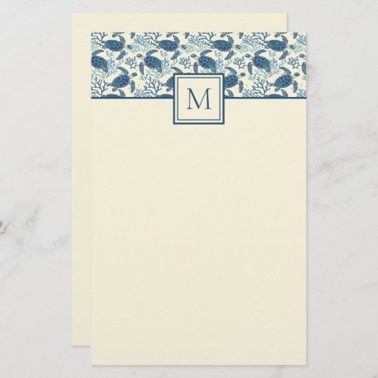 Monogramm Briefpapier (Vorne/Hinten)