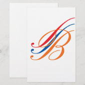 Monogramm Briefpapier (Vorne/Hinten)