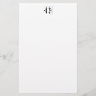 Monogramm-Briefpapier des Buchstabe-D Briefpapier