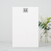 Monogramm-Briefpapier des Buchstabe-M Briefpapier (Stehend Vorderseite)