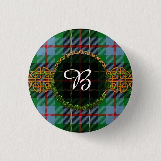 Monogramm Brodie JagdTartan Button (Vorderseite)