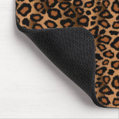 Monogramm Brown, Schwarzes und Goldleopard Mousepad (Ecke)