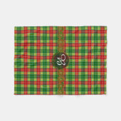 Monogramm Buchanan Tartan Fleecedecke (Vorderseite (Horizontal))