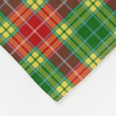 Monogramm Buchanan Tartan Fleecedecke (Ecke)