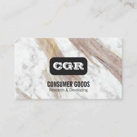 Monogramm | Buche Visitenkarte (Vorderseite)