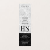 Monogramm-Buchhalter für Schwarz und Grau Visitenkarten (Innenseite Aufgefaltet)