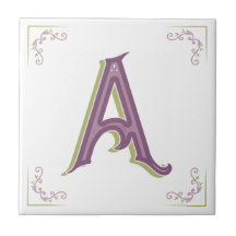 Monogramm Buchstabe A, eleganter Vintage-Stil